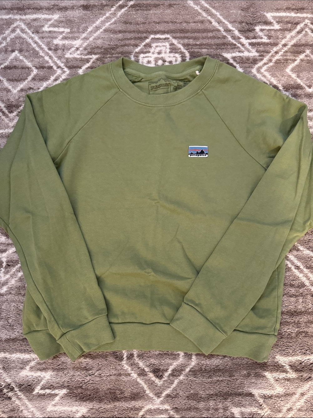 Patagonia Olive Green Crewneck Sweatshirt